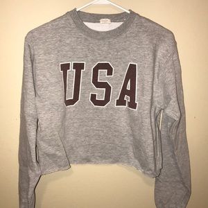 USA crop sweatshirt